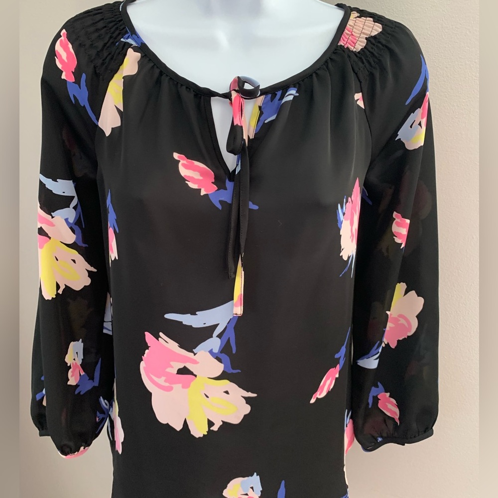 Elle Black Floral Blouse